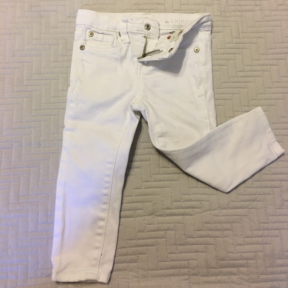7 for All Mankind White Skinny Jeans